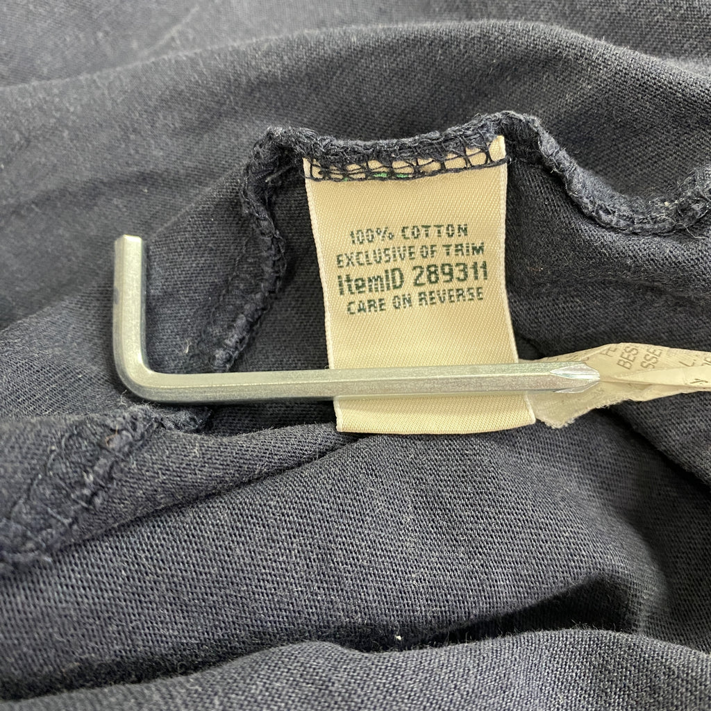 L.L.Bean　エルエルビーン　半袖ロゴプリントTシャツ　フェード　ネイビー　紺　古着