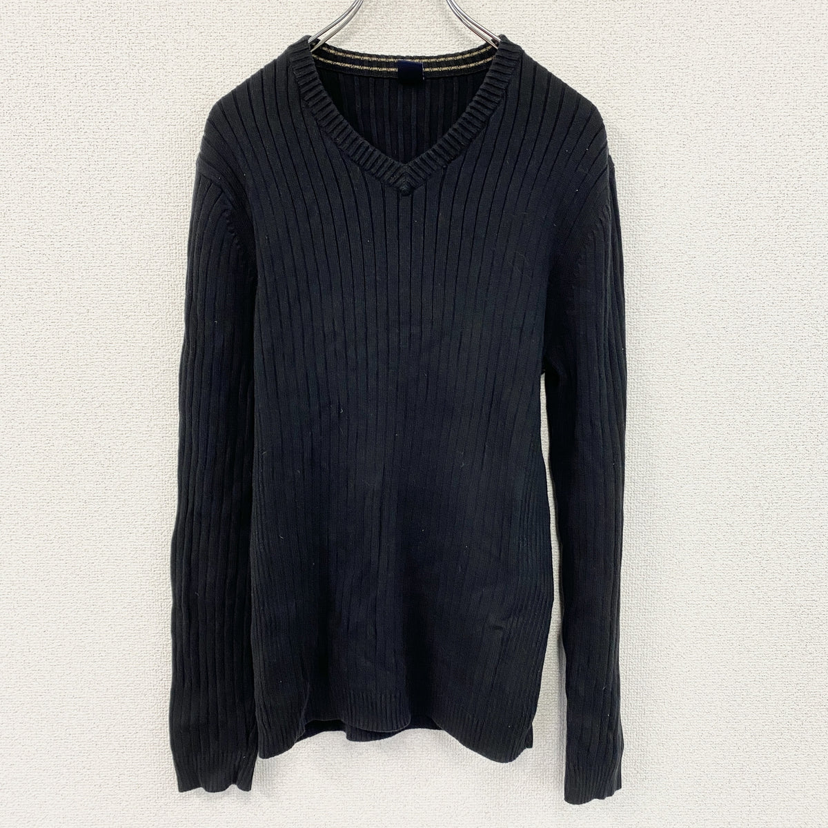 GAP　ギャップ　長袖無地ニット/セーター　黒　ブラック　Mサイズ　古着