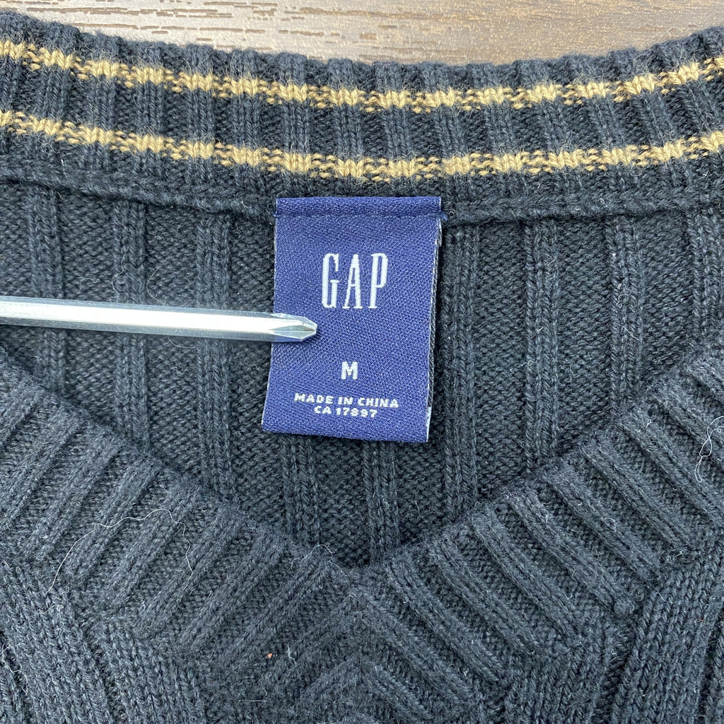 GAP　ギャップ　長袖無地ニット/セーター　黒　ブラック　Mサイズ　古着