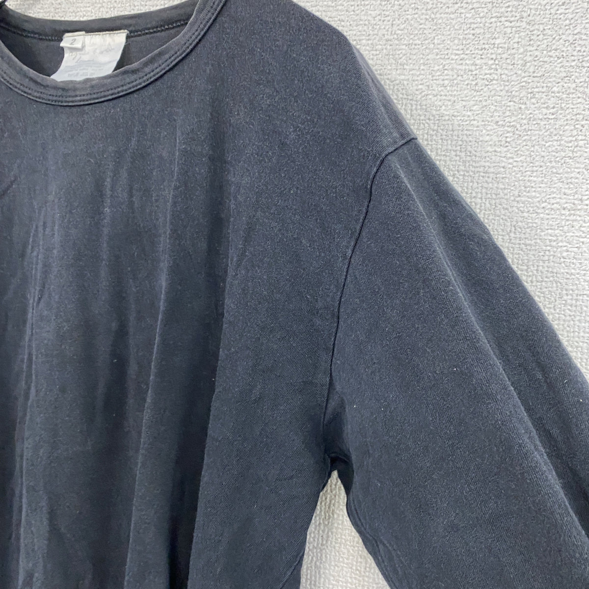 agnes b.　アニエスベー　長袖Tシャツ/ロンT　無地　黒　ブラック　2サイズ　古着