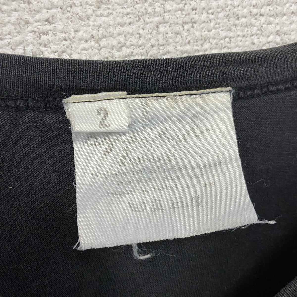 agnes b.　アニエスベー　長袖Tシャツ/ロンT　無地　黒　ブラック　2サイズ　古着