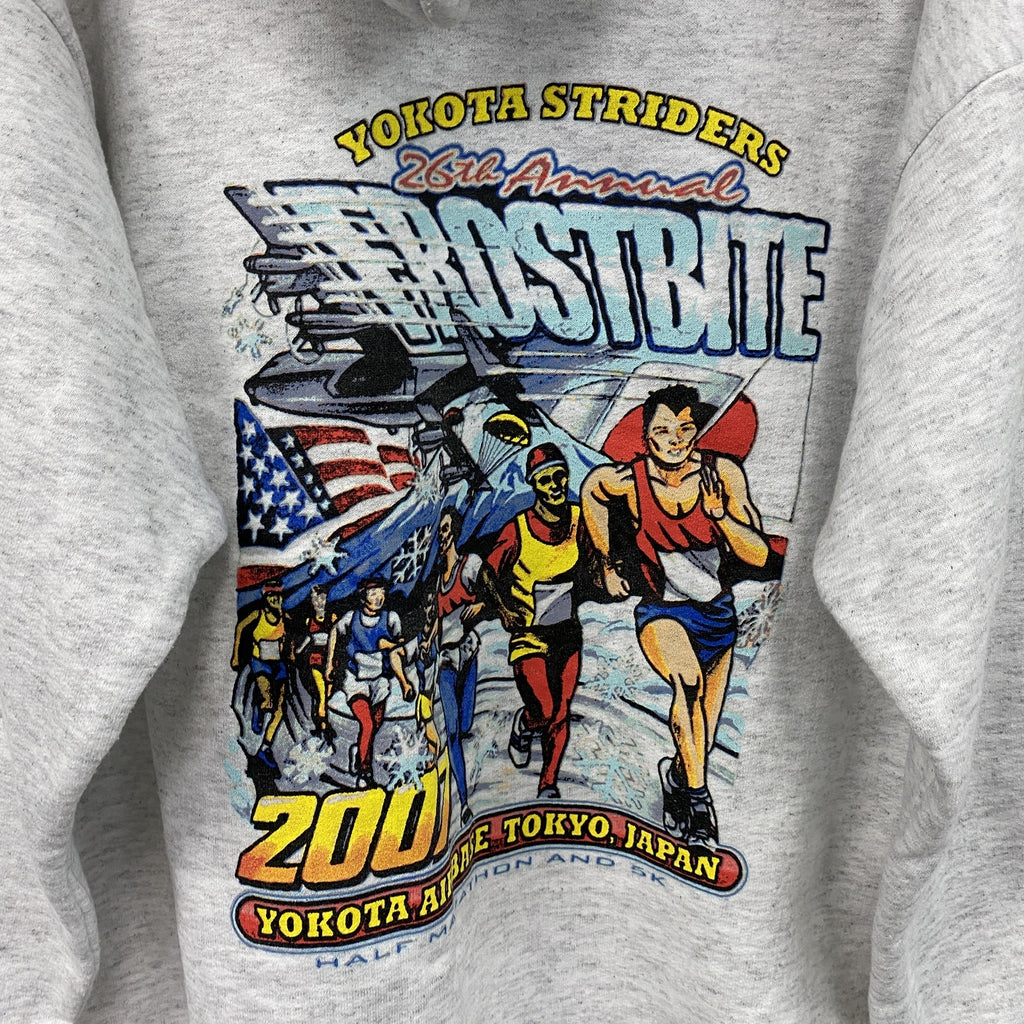Hanes　ヘインズ　スウェットパーカー/フーディー　霜降りグレー　Mサイズ　古着