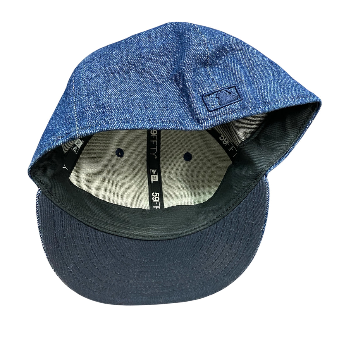 NEW ERA　ニューエラ　59FIFTY　ニューヨークヤンキース　ベースボールキャップ　6パネルキャップ　インディゴ　古着