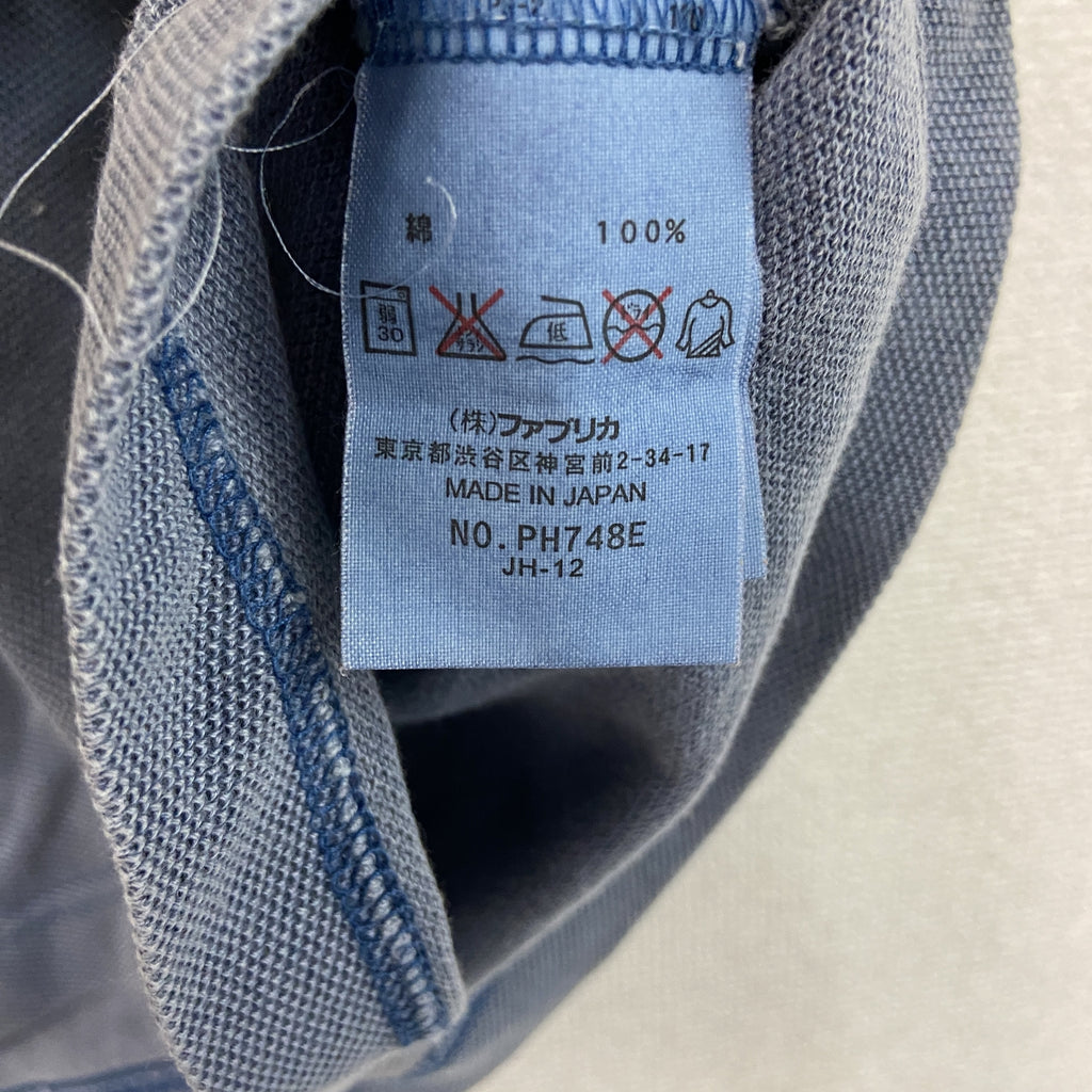 LACOSTE　ラコステ　半袖ポロシャツ　ヴィンテージウォッシュ加工　ブルーグレー　2サイズ　古着