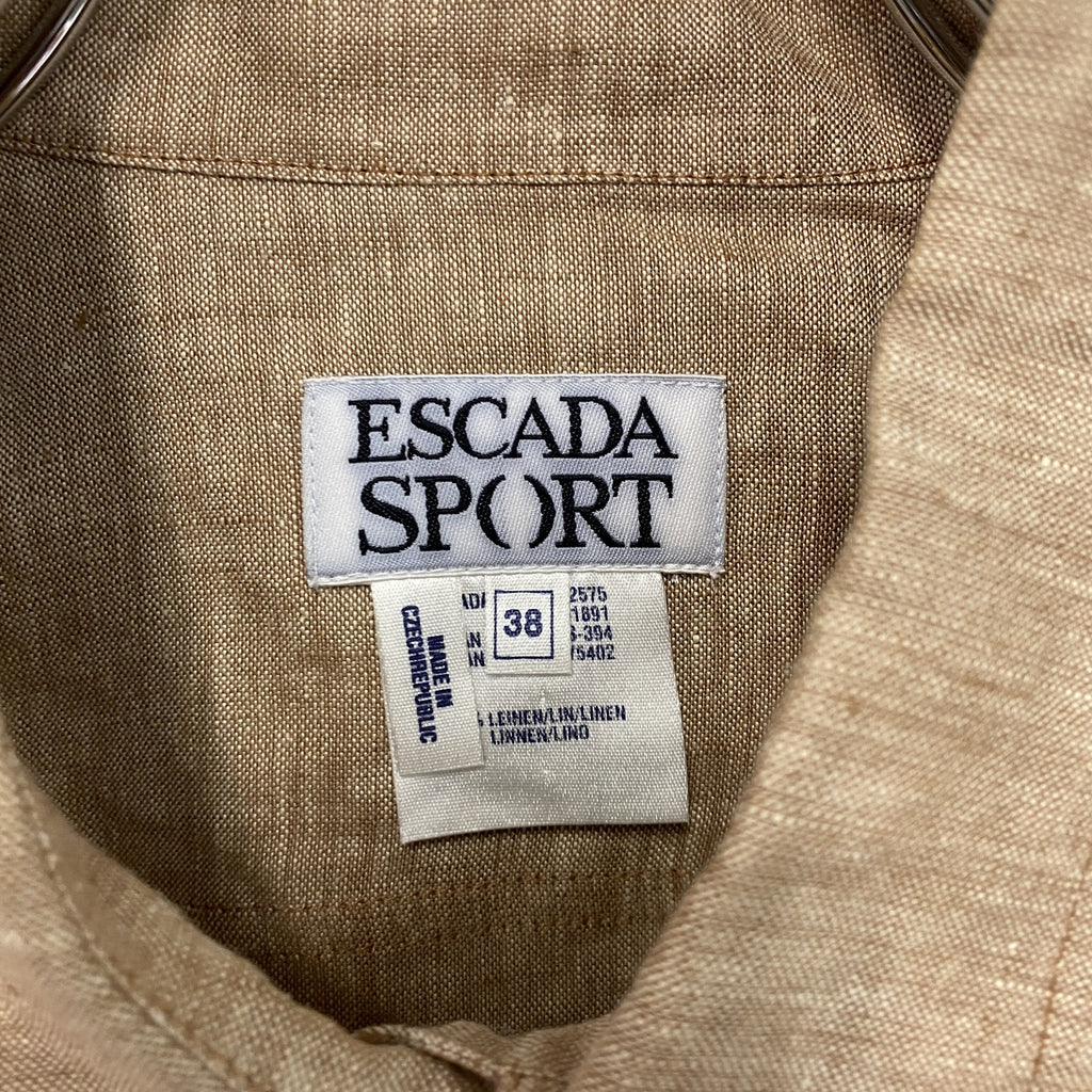 ESCADA SPORT　エスカーダスポーツ　長袖リネンシャツ　ベージュ　38サイズ　古着