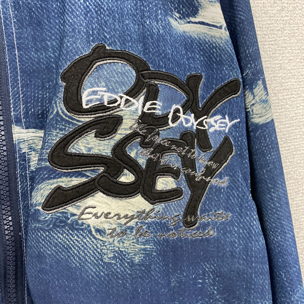 Odyssey　フルジップジャケット　ブルゾン　青　ブルー　Mサイズ　古着