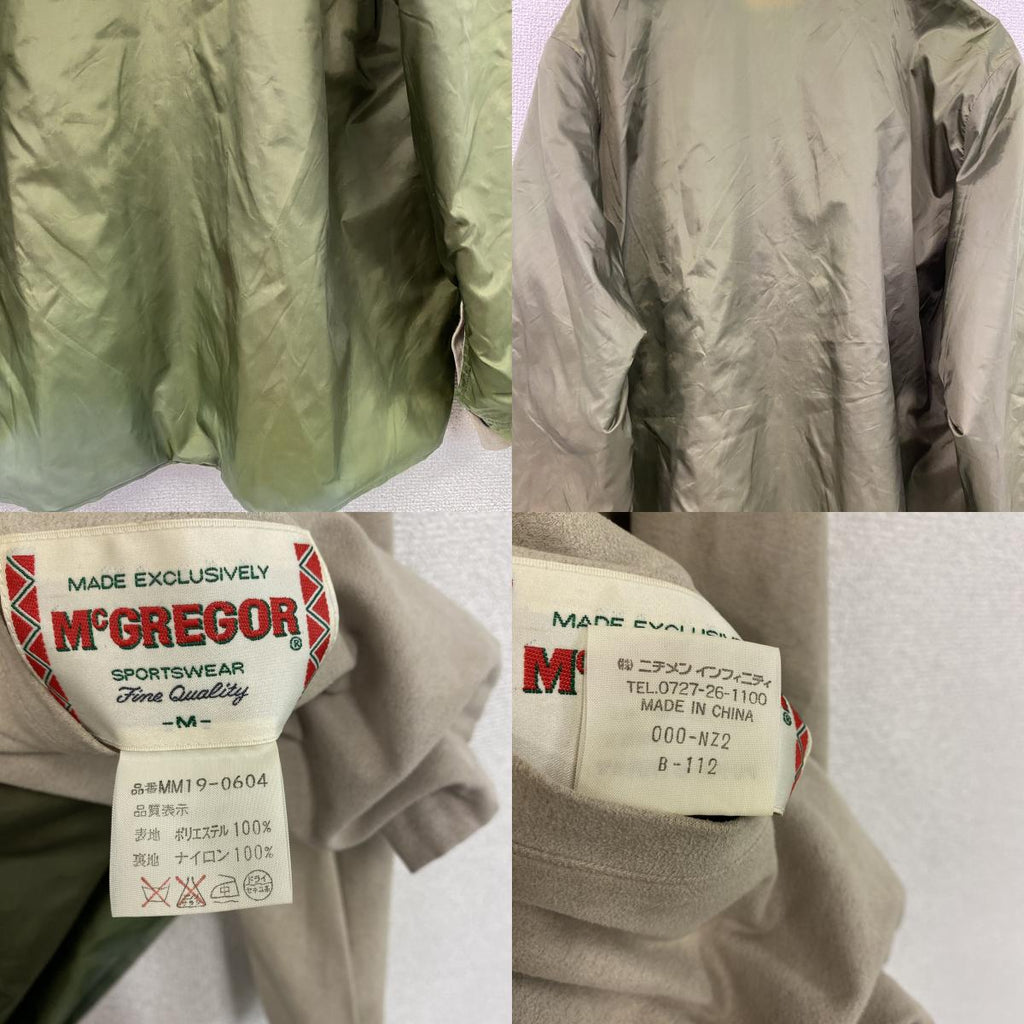 McGREGOR　マクレガー　フルボタンジャケット　リバーシブルジャケット　カーキ　ベージュ　Mサイズ　古着