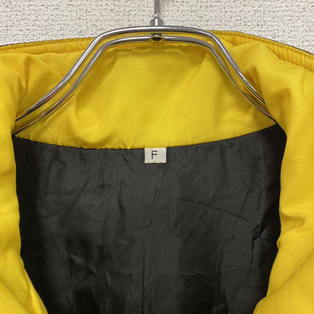 DUNLOP　ダンロップ　フルジップ中綿ジャケット　ブルゾン　黒　ブラック　Fサイズ　古着