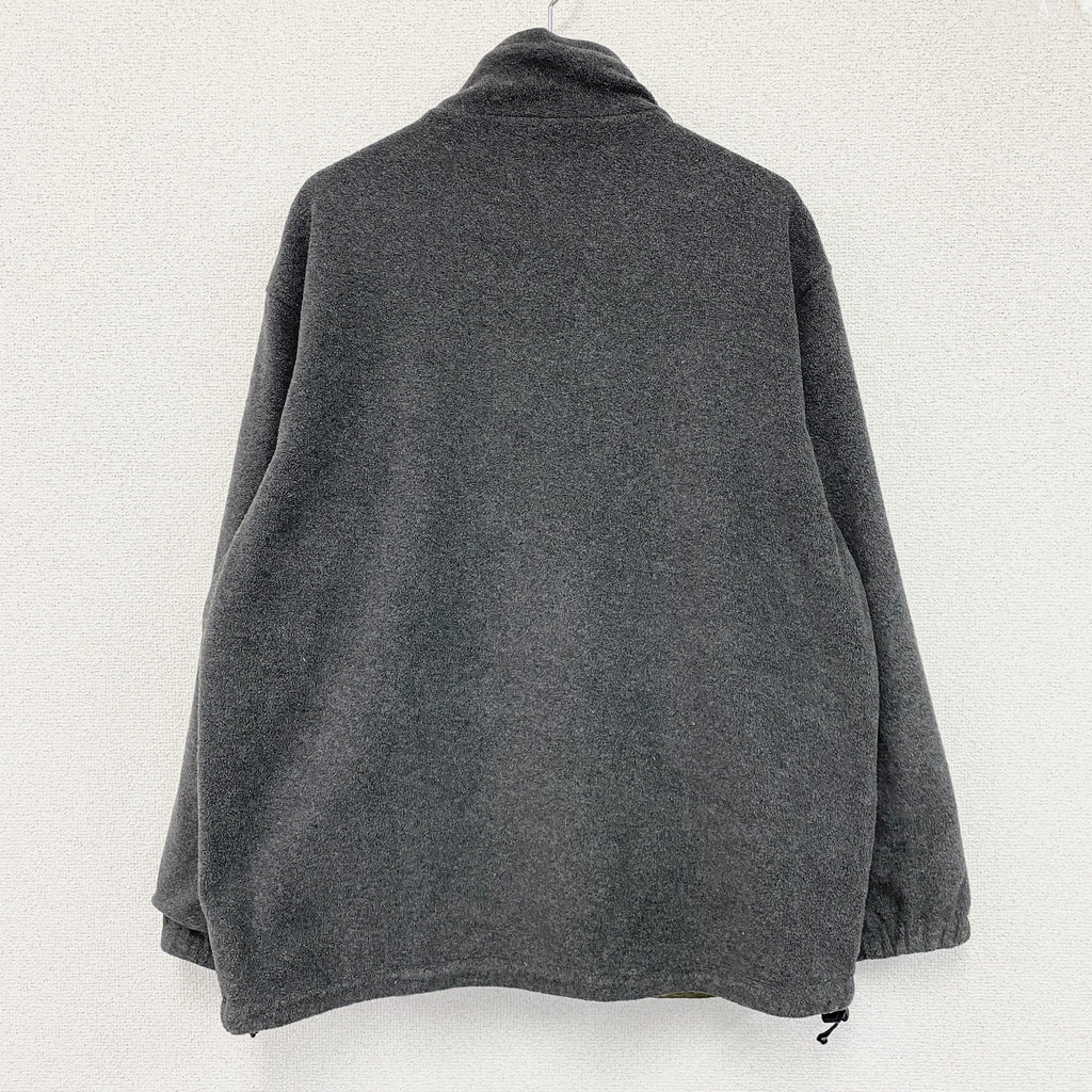 OLD UNIQLO　オールドユニクロ　ウォームアップジャケット/フリースジャケット　リバーシブル　カーキ　グレー　Mサイズ　古着
