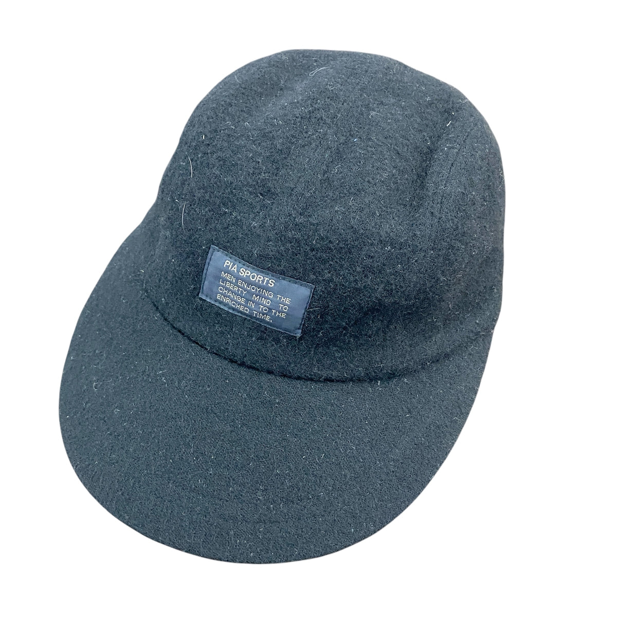 PIA SPORTS　フリースキャップ　黒　ブラック　古着