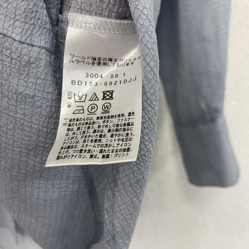 UNTITLED　アンタイトル　長袖シアーシャツ　水色　ライトブルー　2サイズ　古着