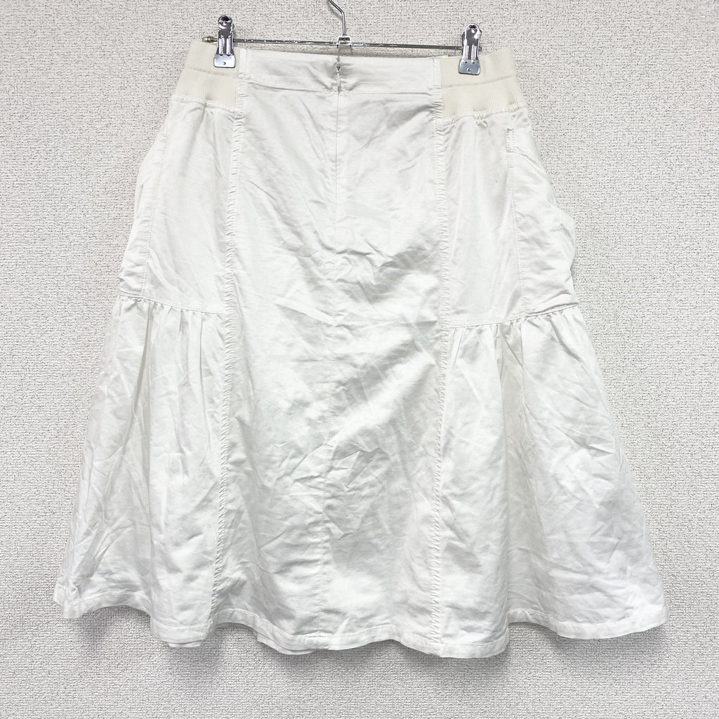 HIROKO KOSHINO TRUNK　ヒロココシノトランク　フレアスカート　ダブルポケット　白　ホワイト　40サイズ　古着