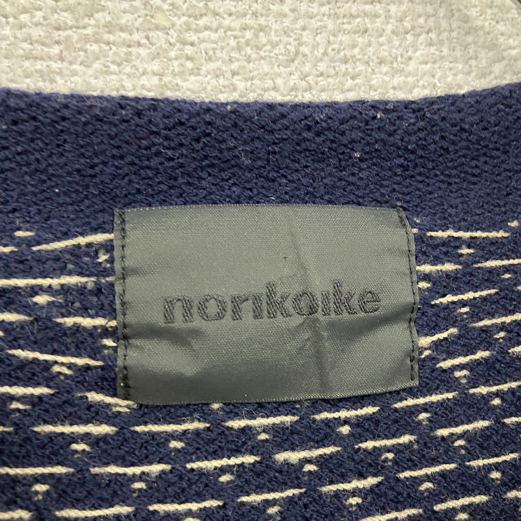 Norikoike　ノリコイケ　ウールニットセーター　紺　ネイビー　古着