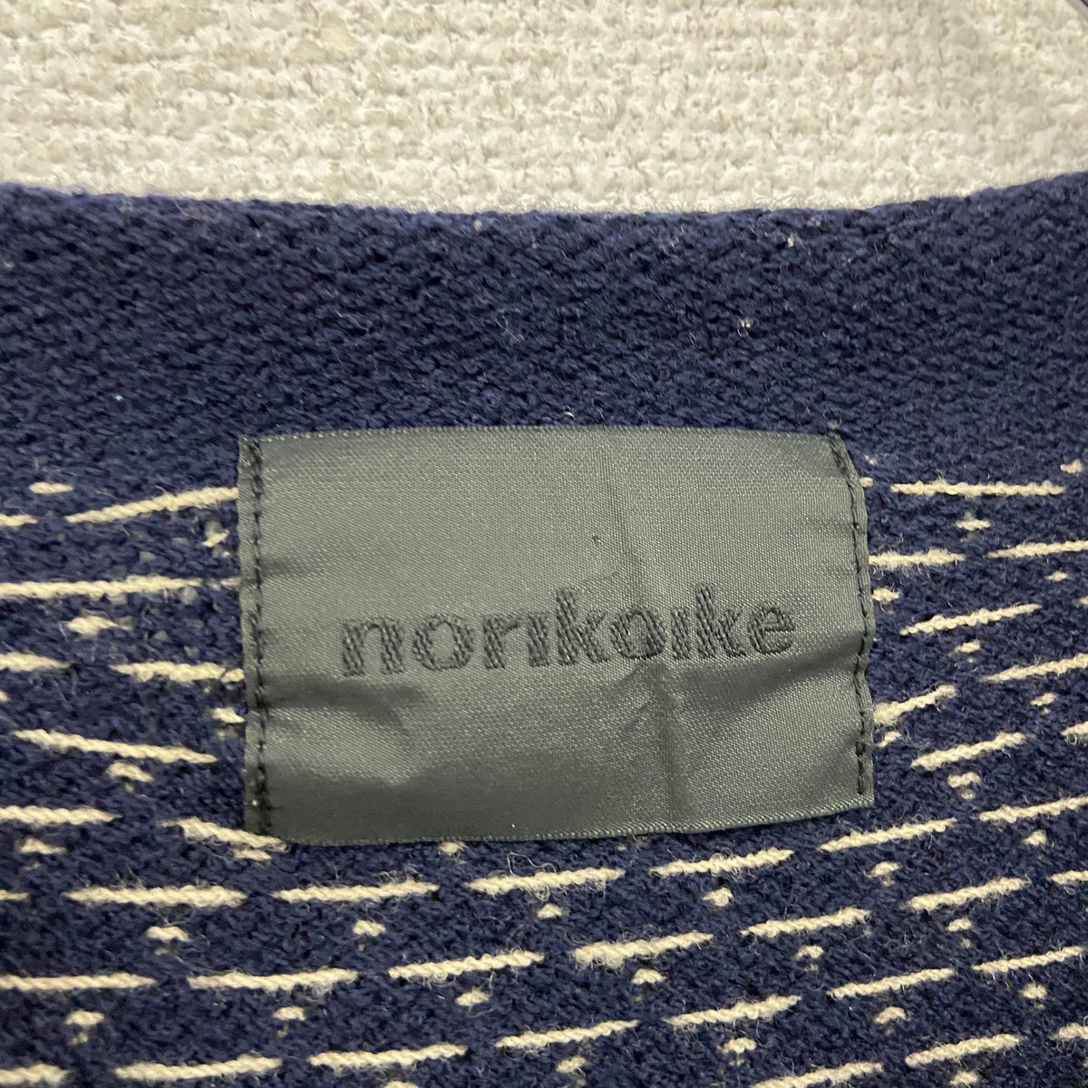 Norikoike　ノリコイケ　ウールニットセーター　紺　ネイビー　古着