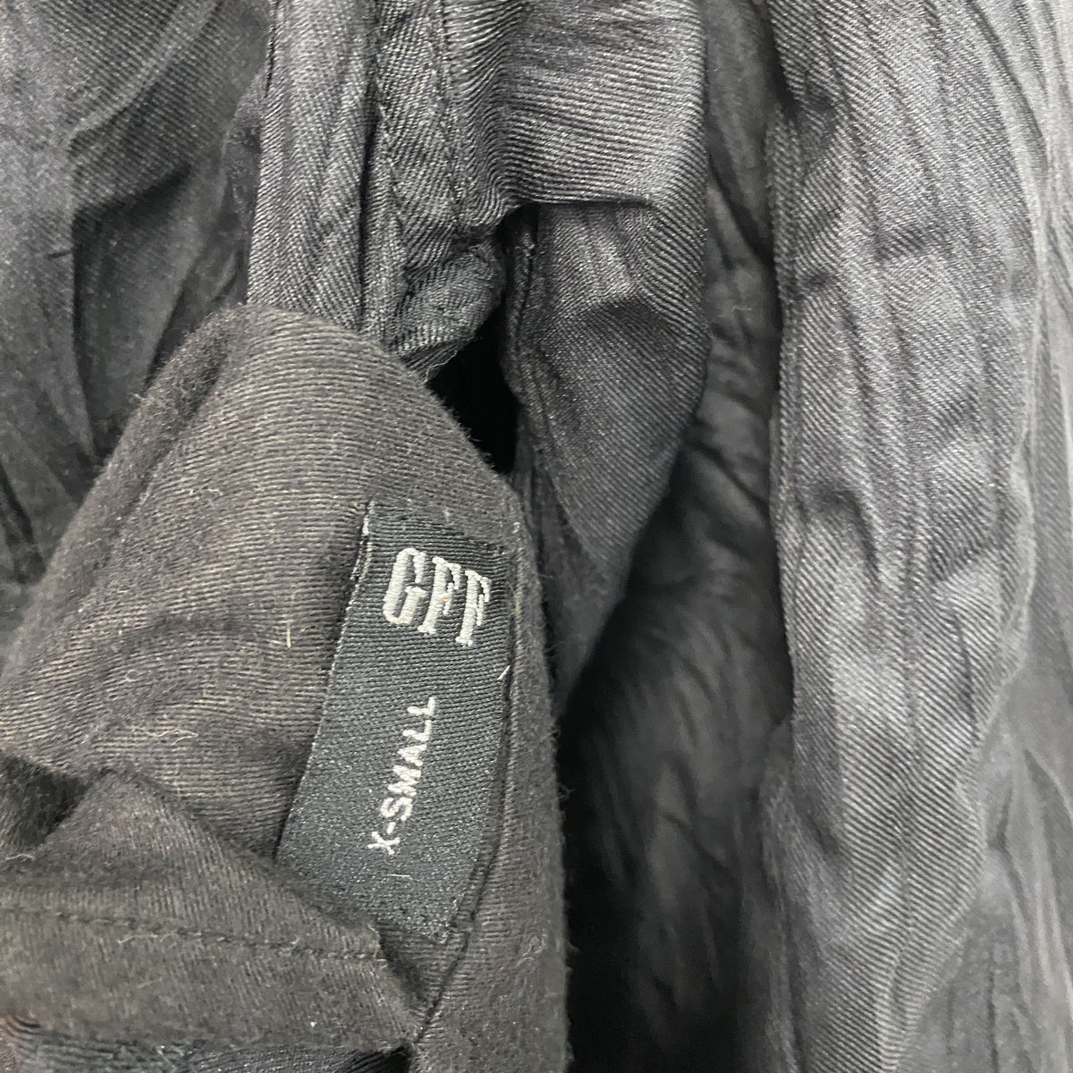 Gianfranco Ferre　ジャンフランコフェレ　長袖シャツ　切替　黒　ブラック　XSサイズ　古着