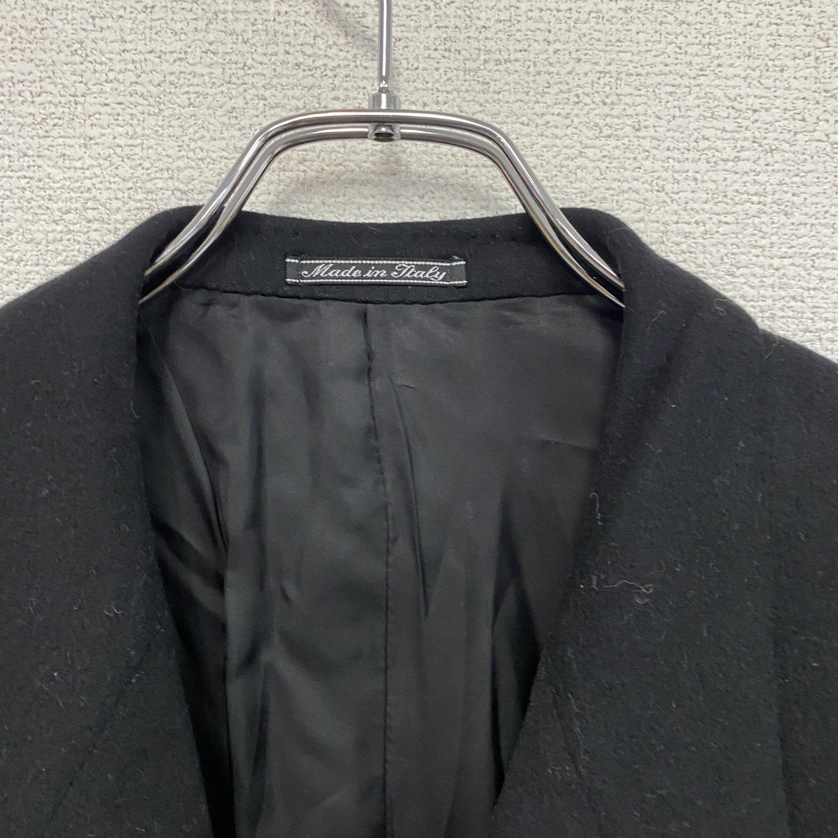 Ermenegildo Zegna　エルメネジルドゼニア　カシミヤ混ウールテーラードジャケット　黒　ブラック　52サイズ　古着