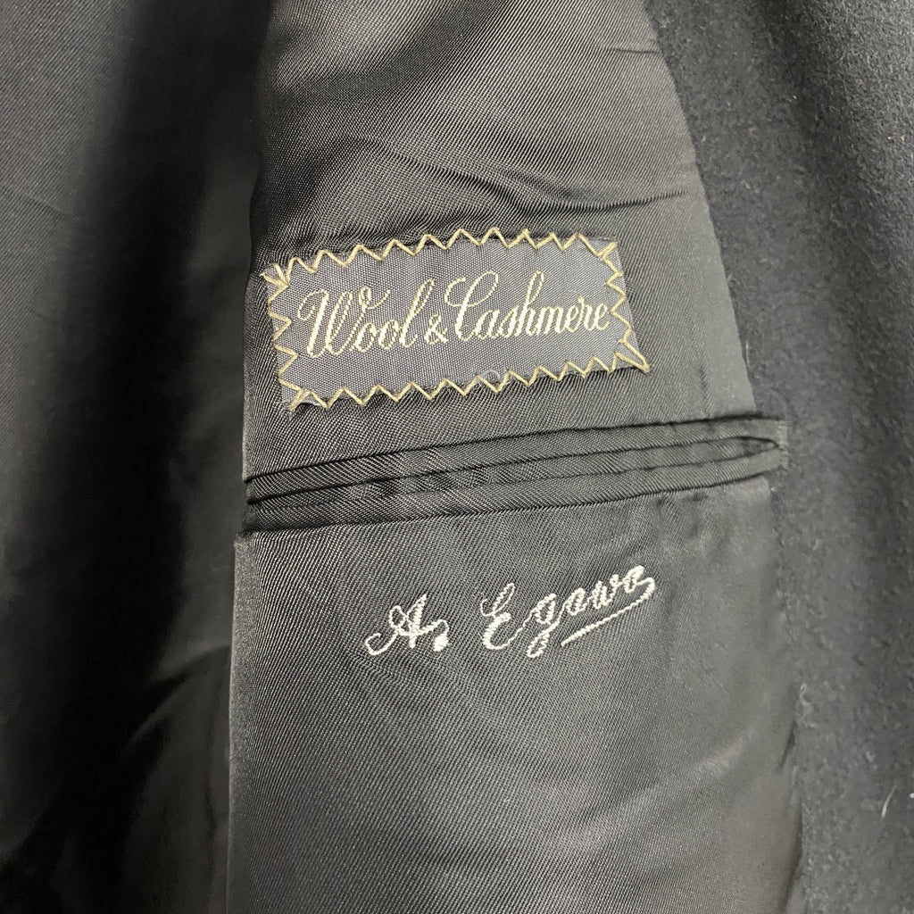 Ermenegildo Zegna　エルメネジルドゼニア　カシミヤ混ウールテーラードジャケット　黒　ブラック　52サイズ　古着
