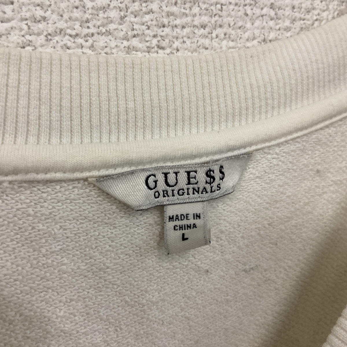 GUESS ORIGINAL　ゲスオリジナル　スウェット/トレーナー　白　ホワイト　Lサイズ　古着