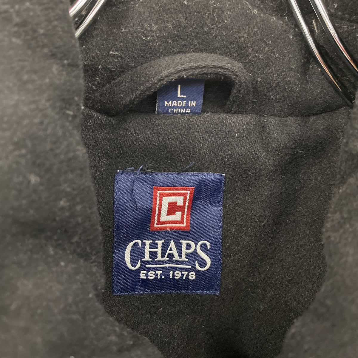 CHAPS　チャップス　ピーコート　黒　ブラック　Lサイズ　古着