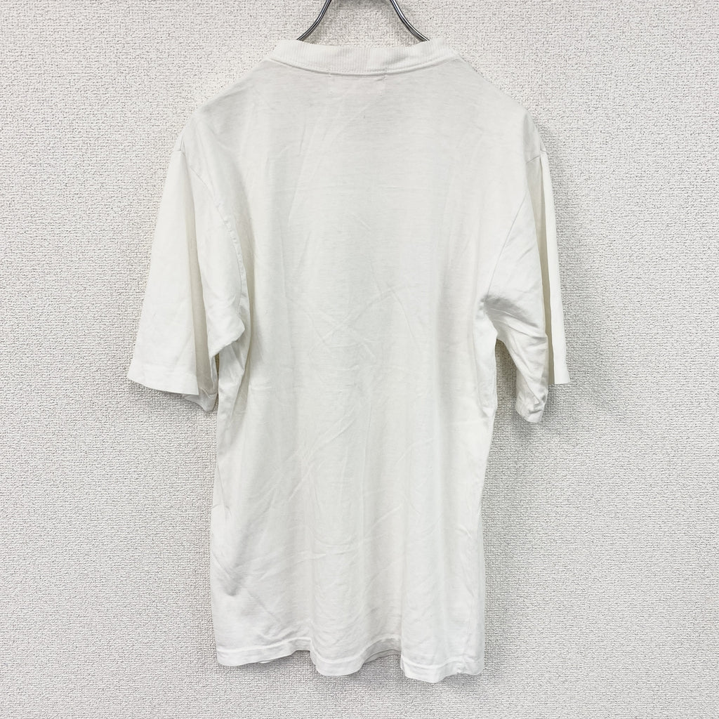 FIORUCCI MEN　フィオルッチ　半袖プリントTシャツ　シングルステッチ　ヴィンテージ　白　ホワイト　Mサイズ　古着