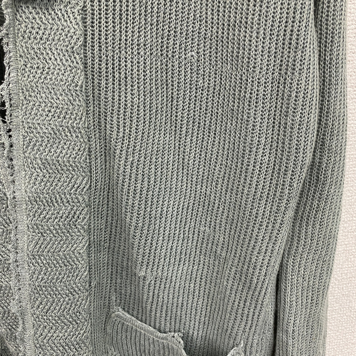RALPH LAUREN　ラルフローレン　ニットカーディガン　ブルーグレー　XLサイズ　古着