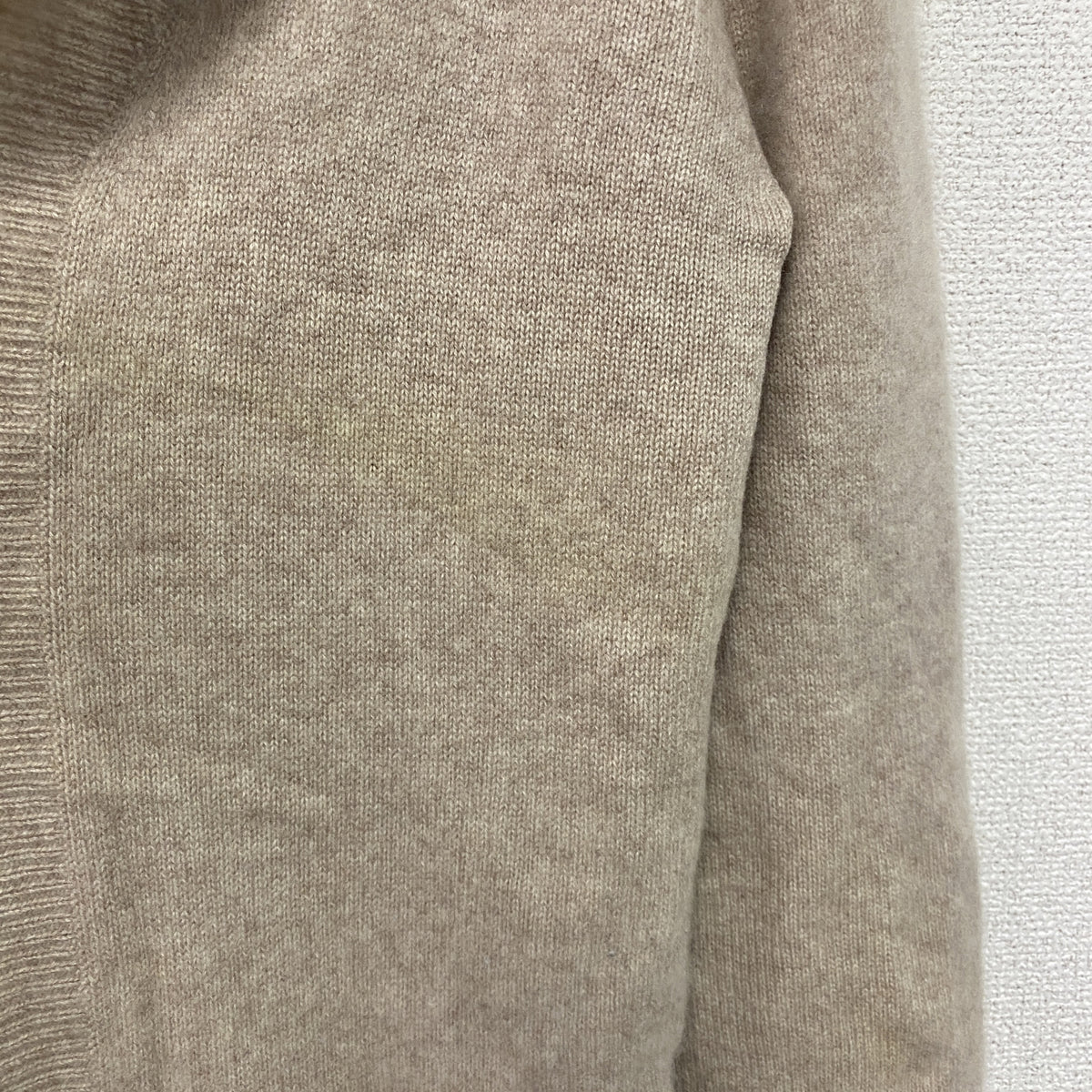 agnes b.　アニエスベー　ショールカラーニットカーディガン　カシミヤ100％　ベージュ　3サイズ　古着