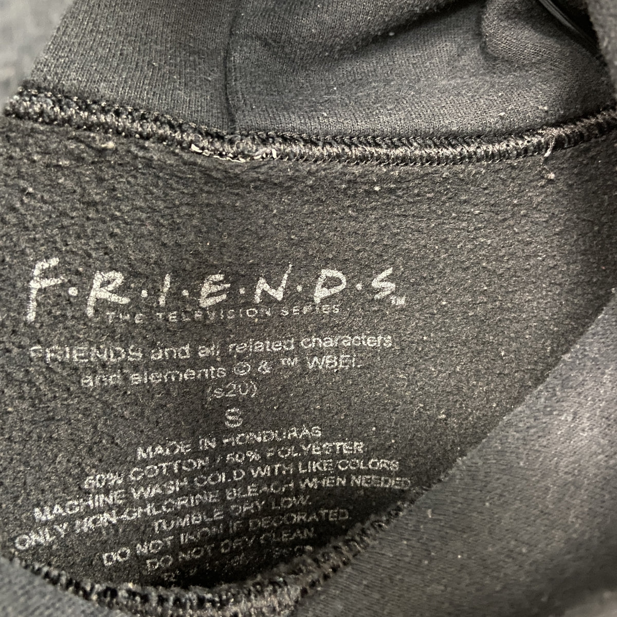 FRIENDS フレンズ　海外ドラマスウェットパーカー/フーディー　黒　ブラック　Sサイズ　古着