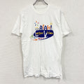 半袖プリントTシャツ　シングルステッチ　ヴィンテージ　テレビ朝日　白　ホワイト　古着