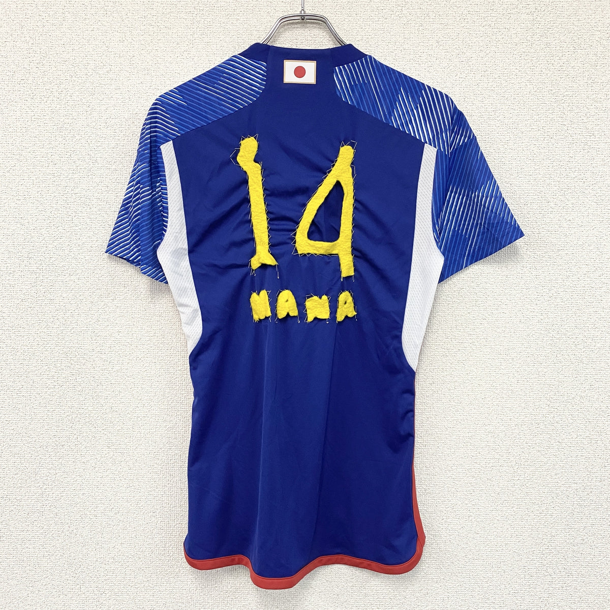 adidas　アディダス　サッカー　日本代表　半袖Tシャツ　ユニフォーム　青　ブルー　Sサイズ　古着