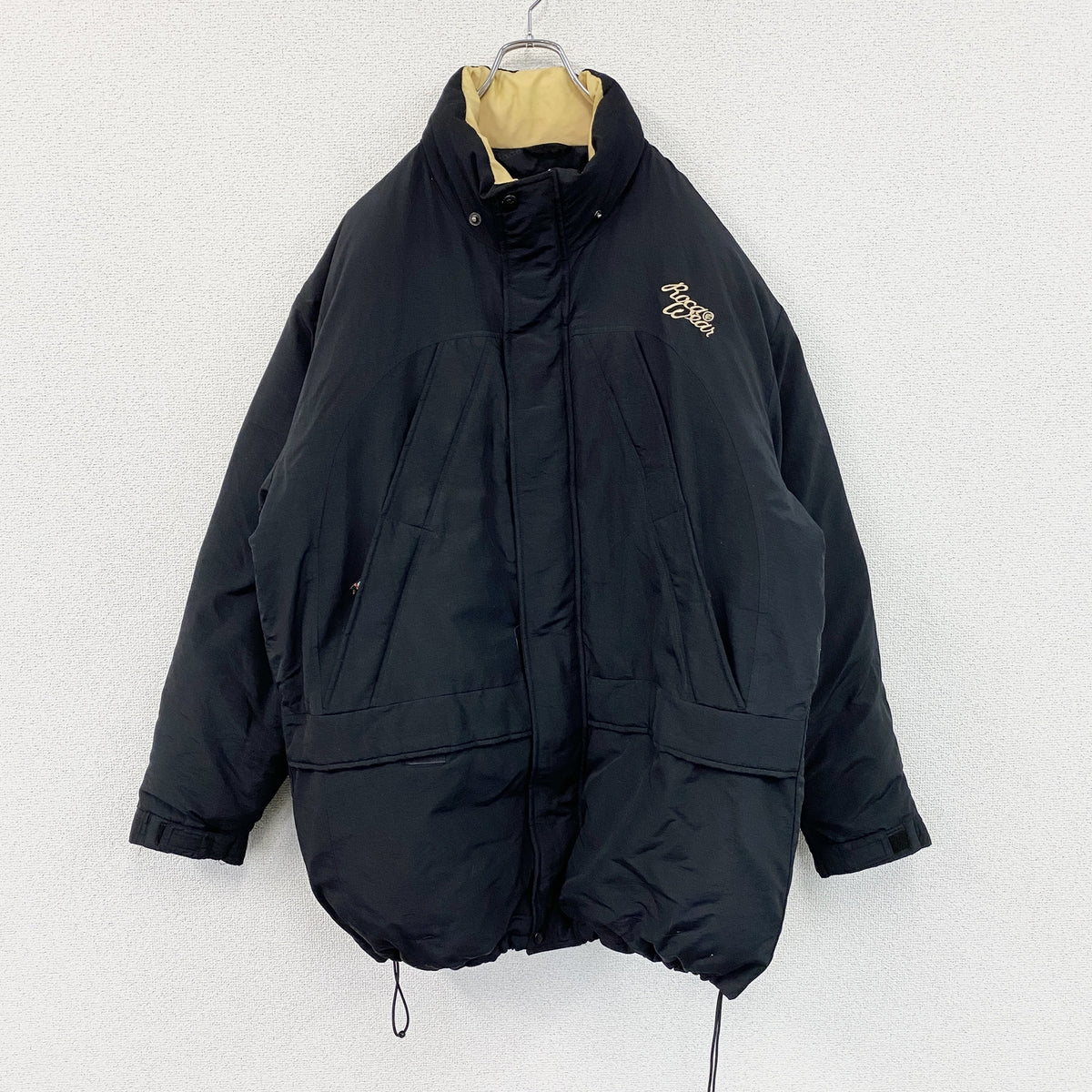 ROCAWEAR　ロカウェア　ダウンジャケット　ダウン70％　黒　ブラック　XLサイズ　古着
