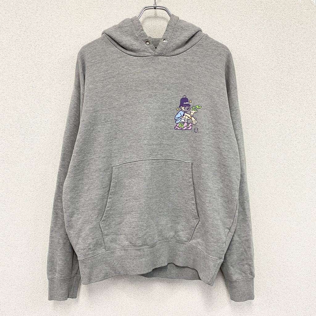 XLARGE　エクストララージ　DICE ROLL　スウェットパーカー/フーディー　グレー　Mサイズ　古着
