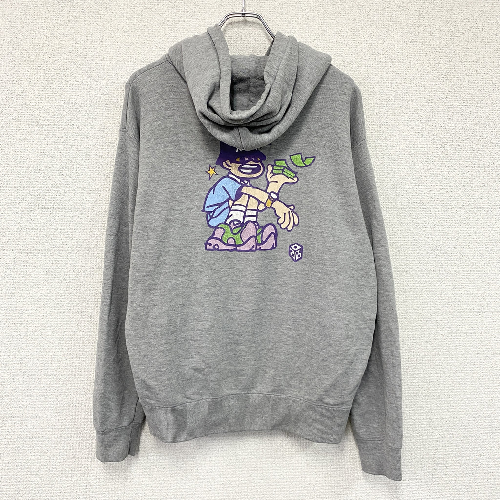 XLARGE　エクストララージ　DICE ROLL　スウェットパーカー/フーディー　グレー　Mサイズ　古着