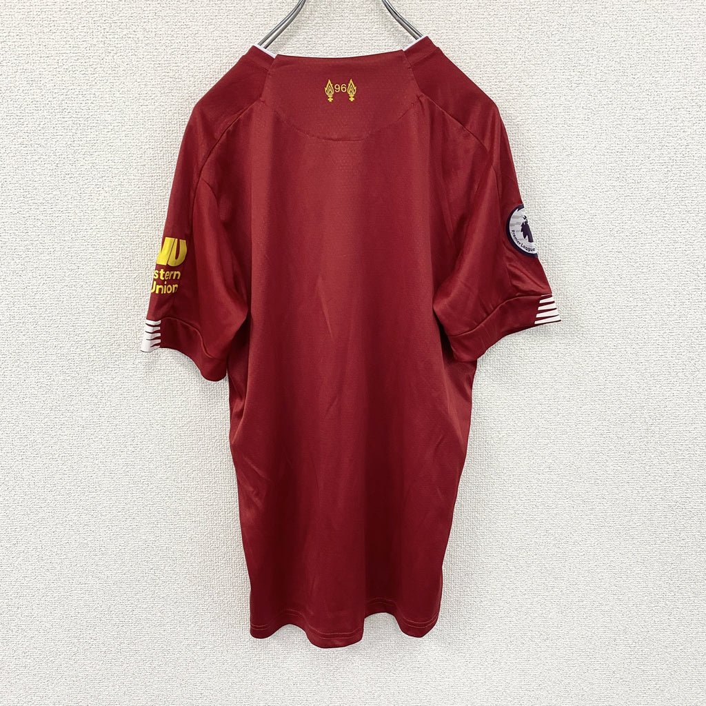 new balance　ニューバランス　半袖プリントTシャツ　ゲームシャツ　赤　レッド　Lサイズ　古着