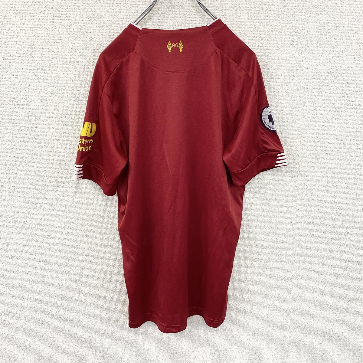 new balance　ニューバランス　半袖プリントTシャツ　ゲームシャツ　赤　レッド　Lサイズ　古着