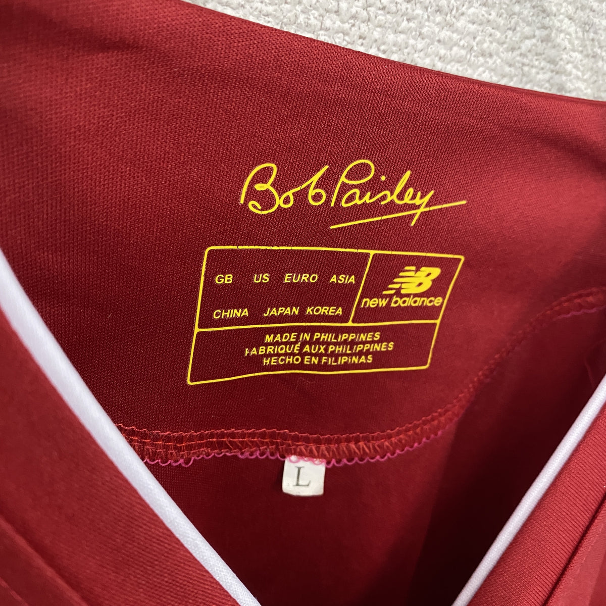 new balance　ニューバランス　半袖プリントTシャツ　ゲームシャツ　赤　レッド　Lサイズ　古着