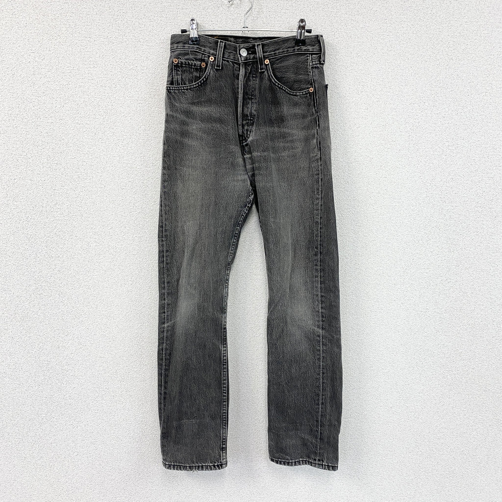 Levi's　リーバイス　501　ブラックデニムパンツ/ジーンズ　ジップフライ　黒　ブラック　W27サイズ　古着