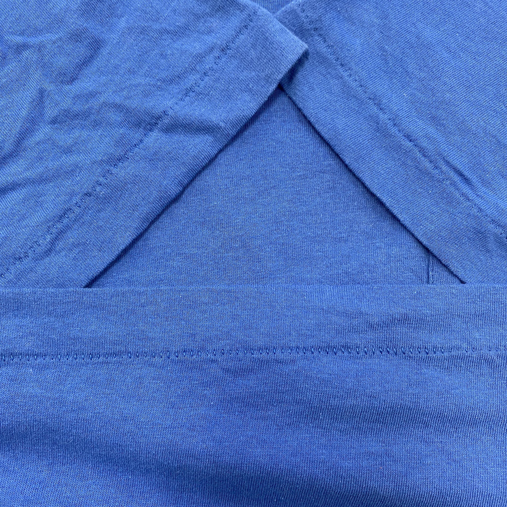 80s　FRUIT OF THE LOOM　フルーツオブザルーム　胸ポケット　半袖プリントTシャツ　USA製　シングルステッチ　ヴィンテージ　青　ブルー　XLサイズ　古着
