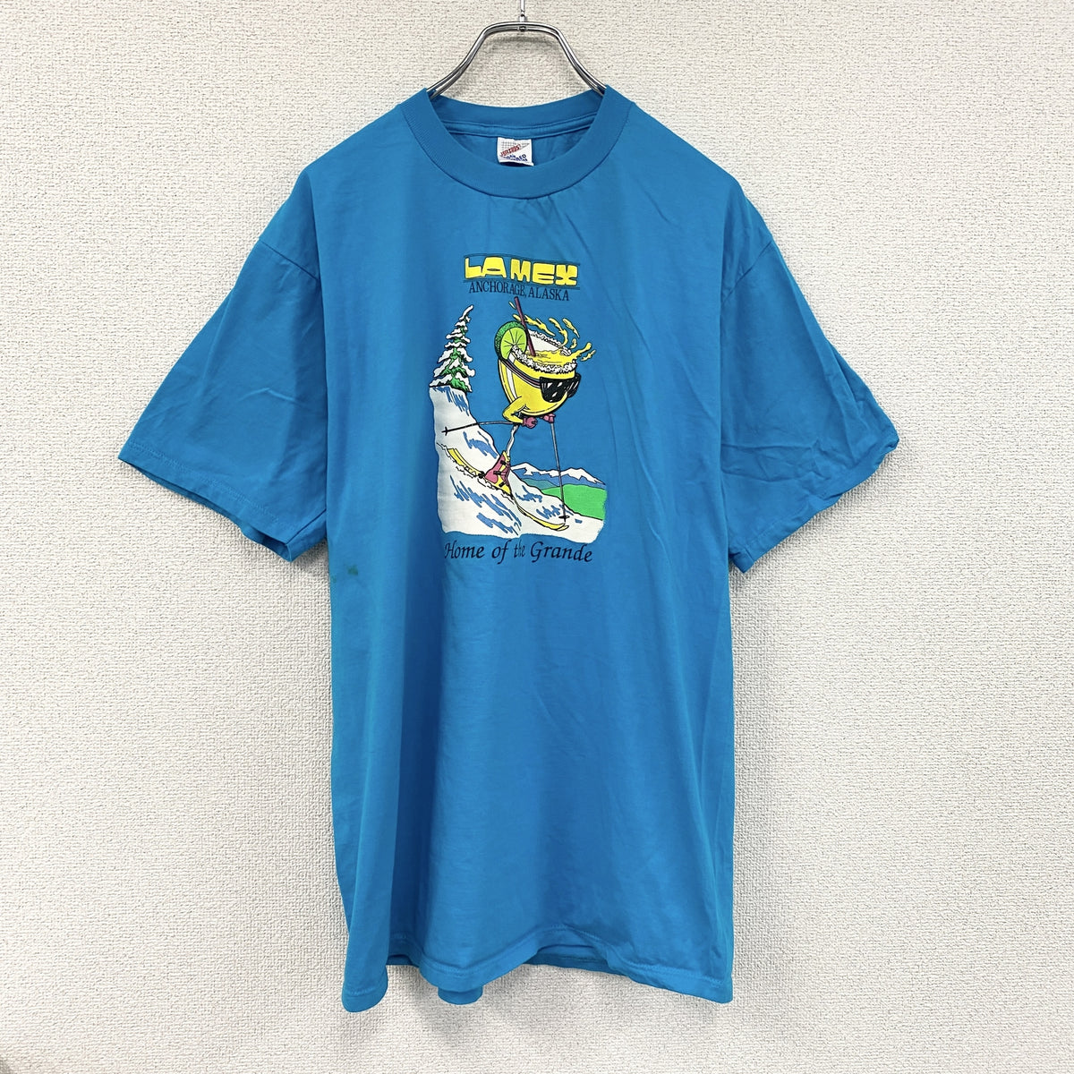 80s　JERZEES　ジャージーズ　LAME'S　半袖プリントTシャツ　USA製　ヴィンテージ　シングルステッチ　青　ブルー　XLサイズ　古着
