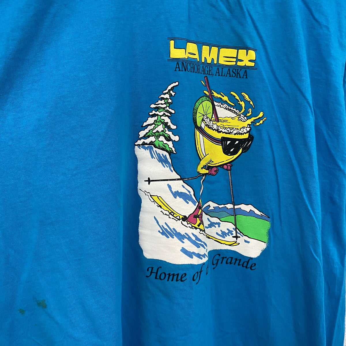 80s　JERZEES　ジャージーズ　LAME'S　半袖プリントTシャツ　USA製　ヴィンテージ　シングルステッチ　青　ブルー　XLサイズ　古着