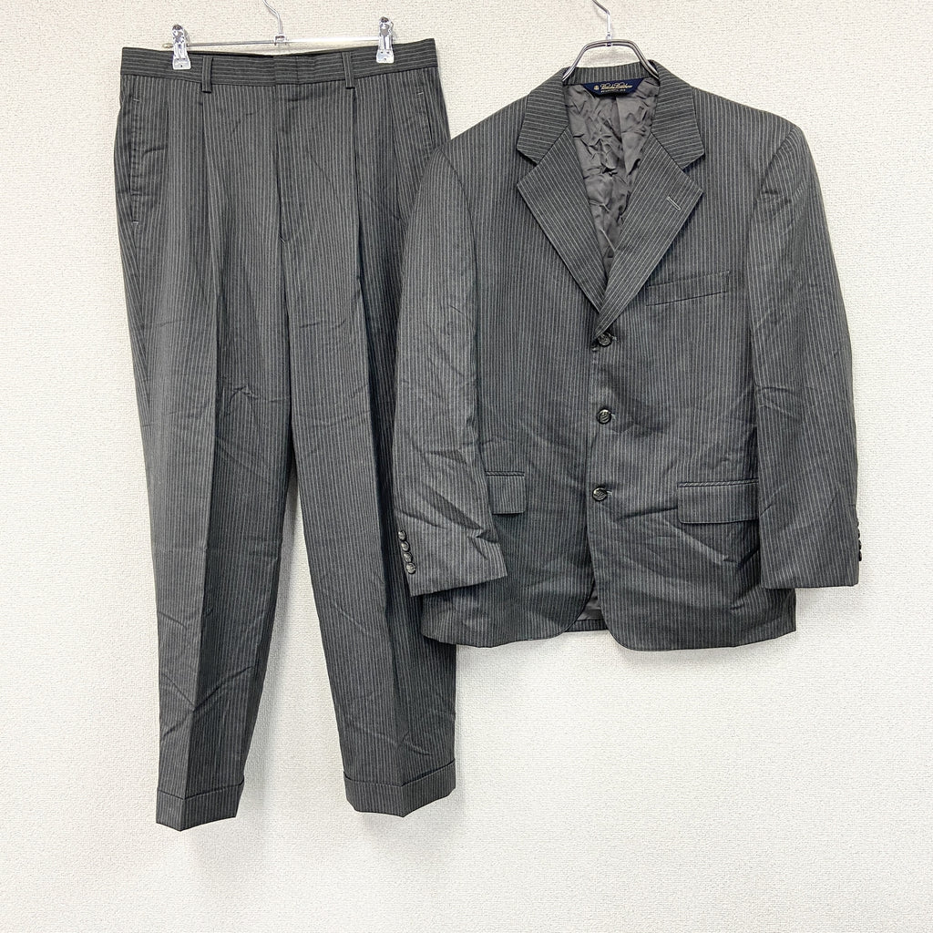 Brooks Brothers　ブルックスブラザーズ　スーツ　セットアップ　ストライプ柄　灰色　グレー　33Wサイズ