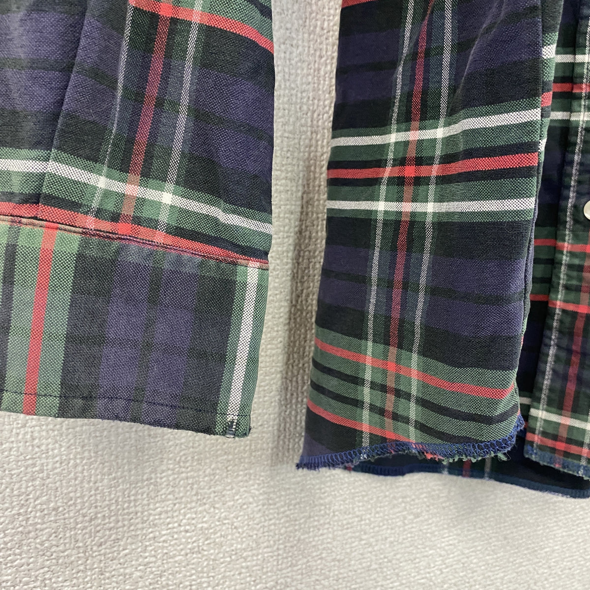 RALPH LAUREN　ラルフローレン　長袖ボタンダウンシャツ　チェック柄　マルチカラー　紺　ネイビー　Mサイズ　古着