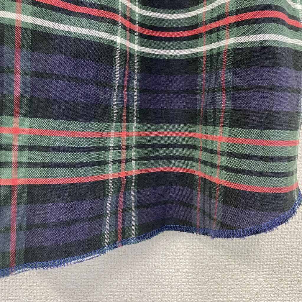 RALPH LAUREN　ラルフローレン　長袖ボタンダウンシャツ　チェック柄　マルチカラー　紺　ネイビー　Mサイズ　古着