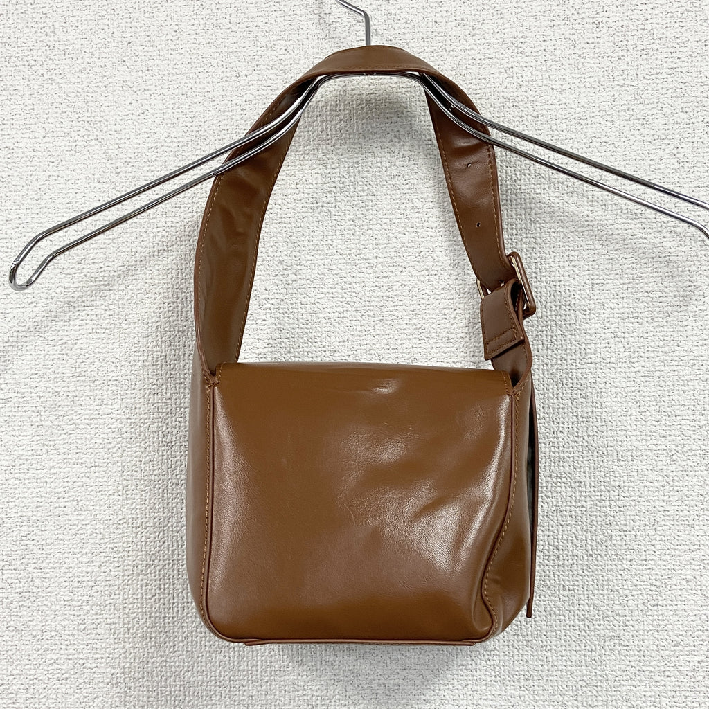 Kakatoo　カカトゥ　ミディアムショルダーバッグ　茶色　ブラウン　古着