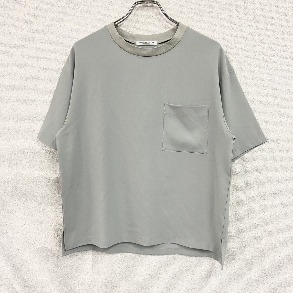BEAUTY&YOUTH UNITED ARROWS　ビューティアンドユースユナイテッドアローズ　半袖プリントTシャツ　灰色　グレー　古着