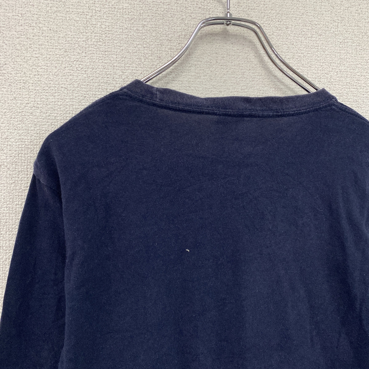 HANG TEN　ハンテン　長袖プリントTシャツ/ロンT　紺　ネイビー　Mサイズ　古着