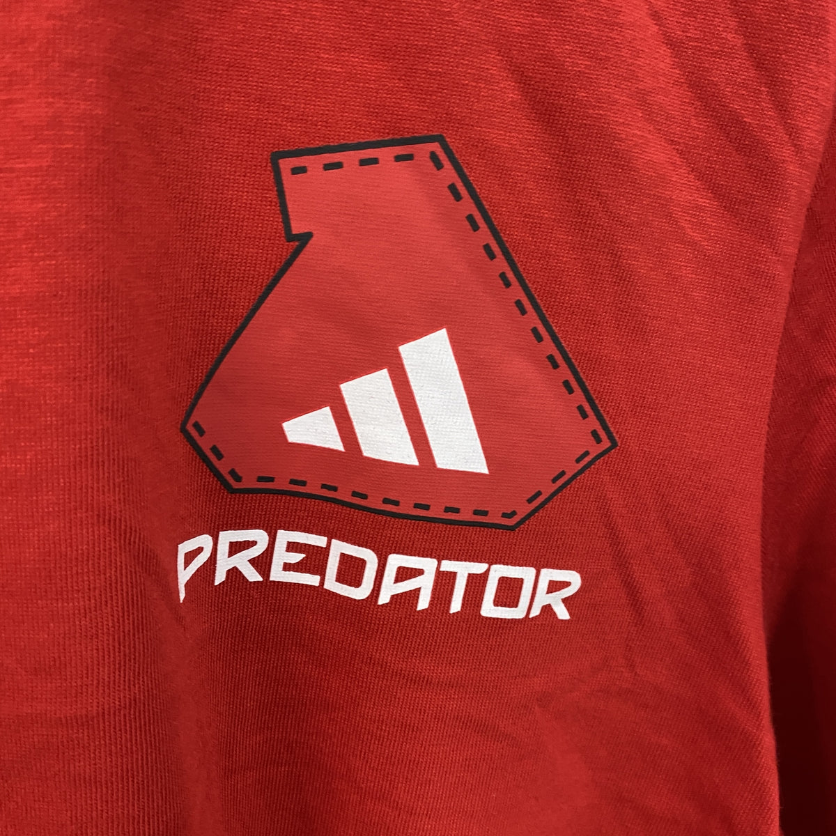 adidas　アディダス　半袖プリントTシャツ　赤　レッド　XLサイズ　古着
