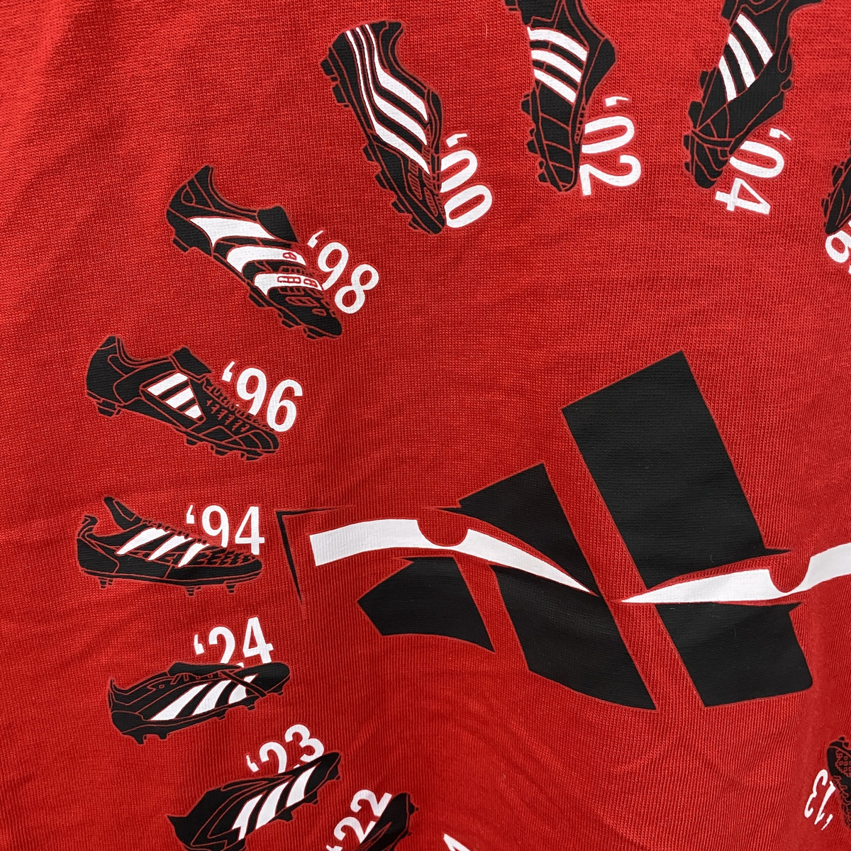 adidas　アディダス　半袖プリントTシャツ　赤　レッド　XLサイズ　古着
