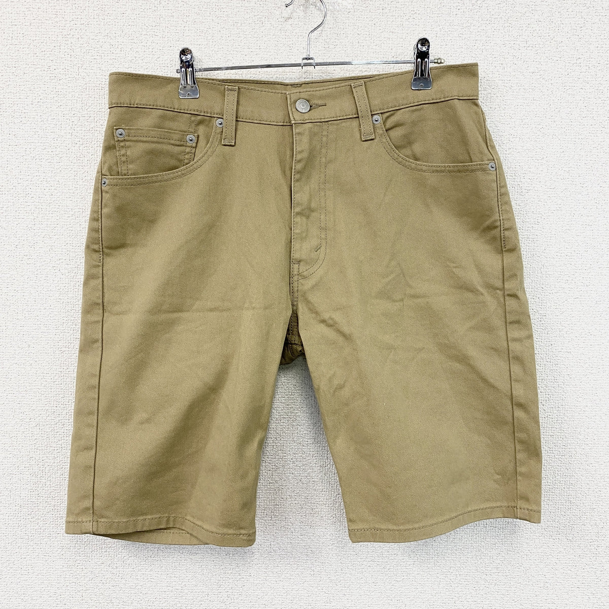 Levi's　リーバイス　505　デニムハーフパンツ/ジーンズ　ジップフライ　ベージュ　W33サイズ　古着