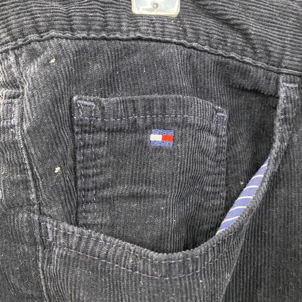 TOMMY HILFIGER　トミーヒルフィガー　コーデュロイパンツ　ジップフライ　黒　ブラック　32/32サイズ 古着