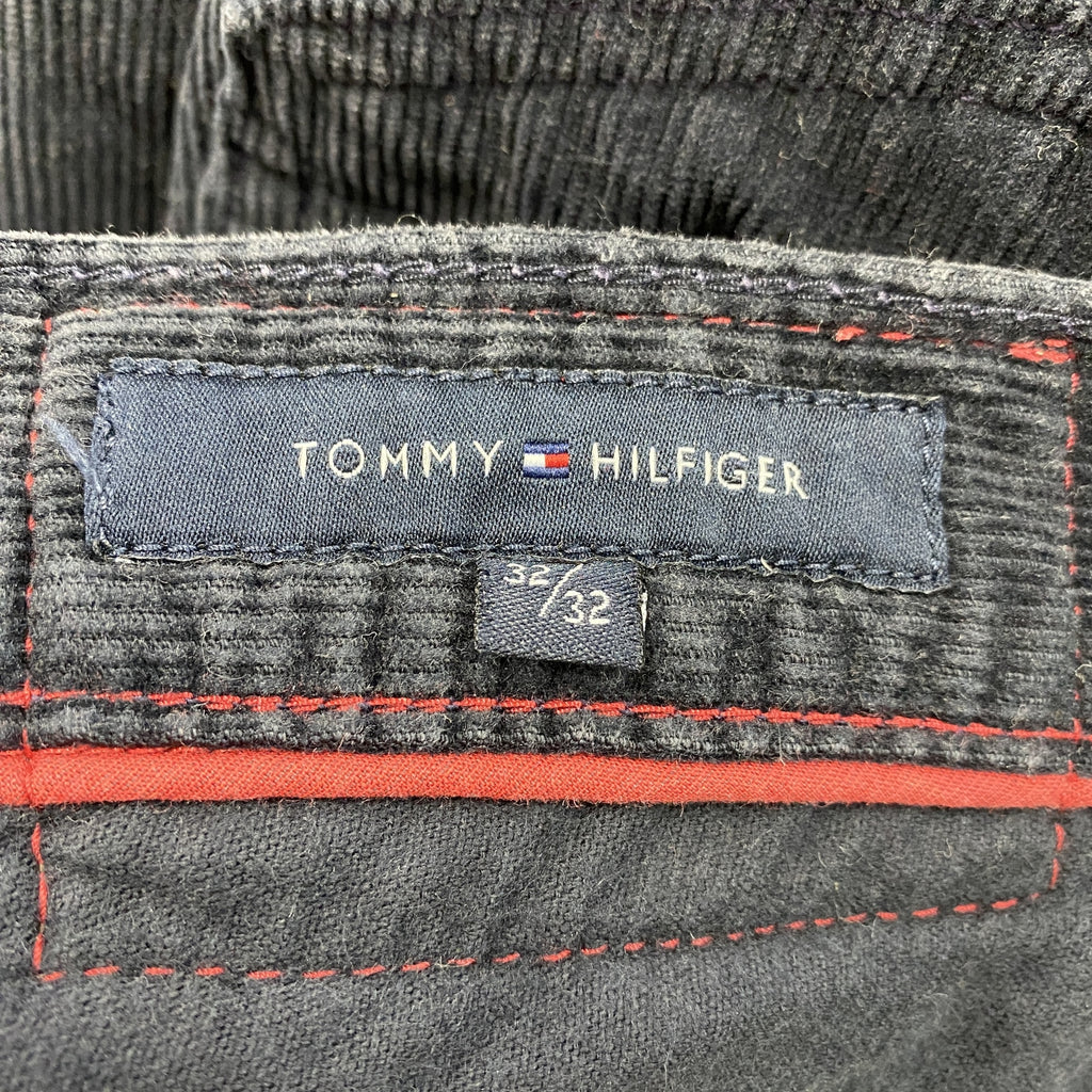 TOMMY HILFIGER　トミーヒルフィガー　コーデュロイパンツ　ジップフライ　黒　ブラック　32/32サイズ 古着